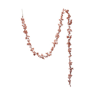 72"L x 2-3/4"H Flocked Foam Ball Garland, Pink Garlands Creative Co-Op
