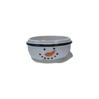 Stoneware Snowman Head Shaped Bowl, Reactive Glaze (Each Will Vary) Bowl Creative Co-Op