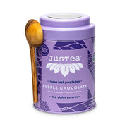 Purple Chocolate Tin & Spoon- Organic, Fair-Trade Purple Tea  JusTea   