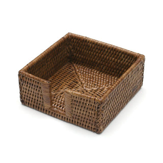 Rattan Cocktail Napkin Holder, natural, Caspari, for paper napkins