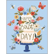 Birthday Card - Blooms and Wings Cake  GINA B DESIGNS   