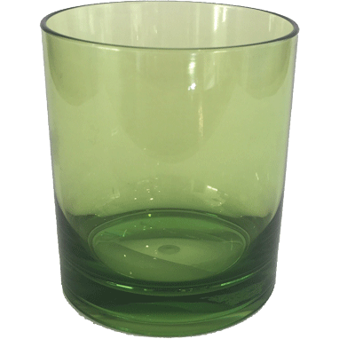 Acrylic Rocks Glass - Green  Caspari   