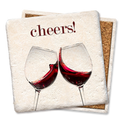 COASTERS CHEERS RED WINE COASTER  Tipsy Coasters & Gifts   