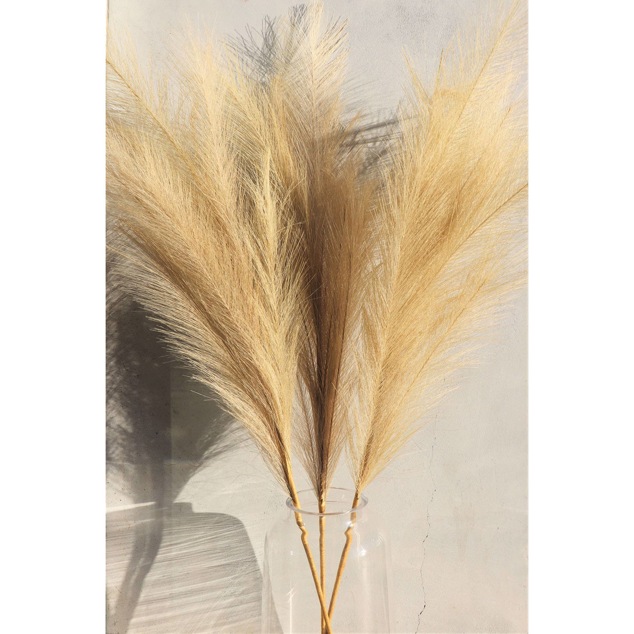 Large Cream Faux Pampas Grass - Individual Artificial Flora Wildflower Co.   