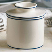 Le Bistro Butter Bell Crock - White with Blue Trim ' The Original Butter Bell crock   