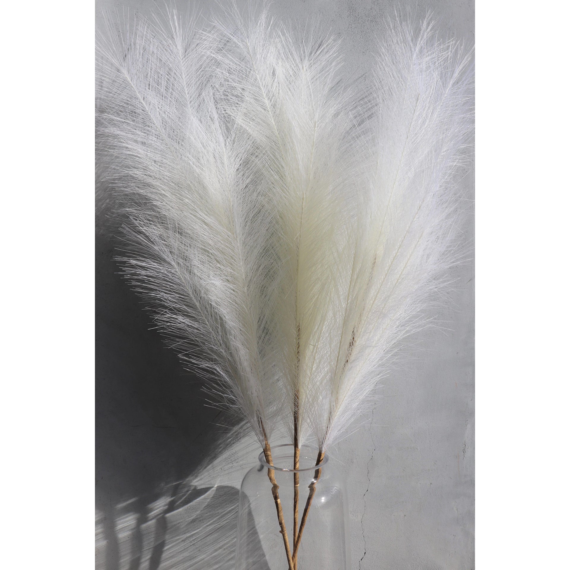 Large Off-White Faux Pampas Grass - Individual Artificial Flora Wildflower Co.   