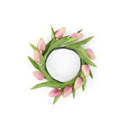 Real Touch Mini Tulip Candle Ring 8.5"  K&K Mauve  
