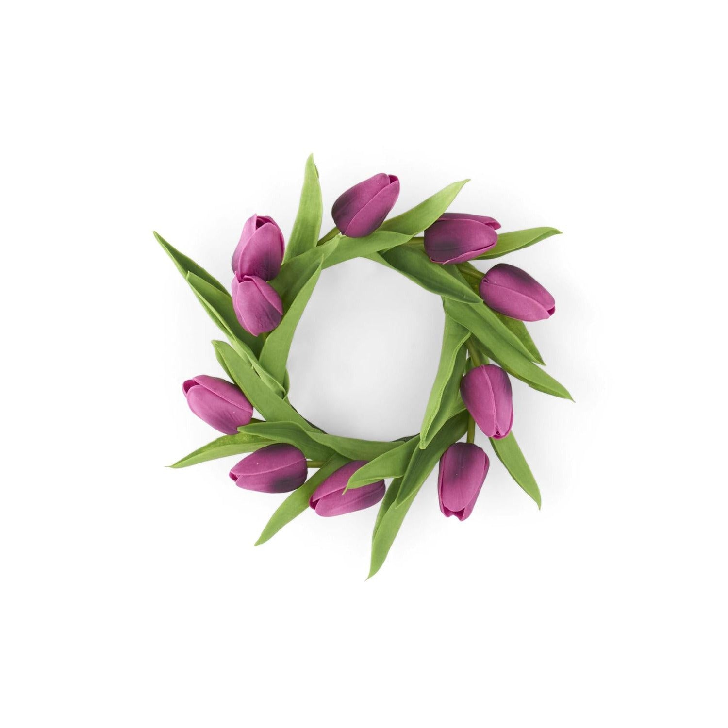 Real Touch Mini Tulip Candle Ring 8.5"  K&K Purple  