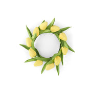 Real Touch Mini Tulip Candle Ring 8.5"  K&K Yellow  