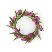 Real Touch Mini Tulip Candle Ring 11.5"  K&K Purple  