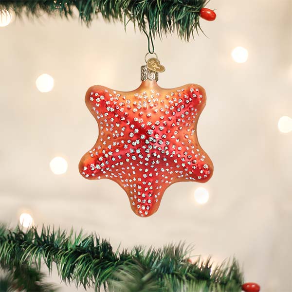 Red Starfish Ornament  Old World Christmas   