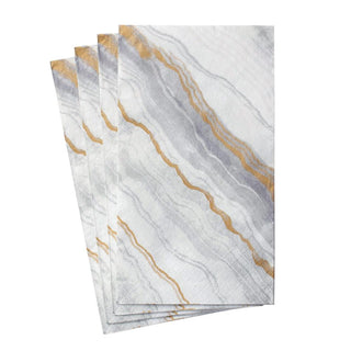 Guest Towel Napkin - Marble Grey  Caspari   