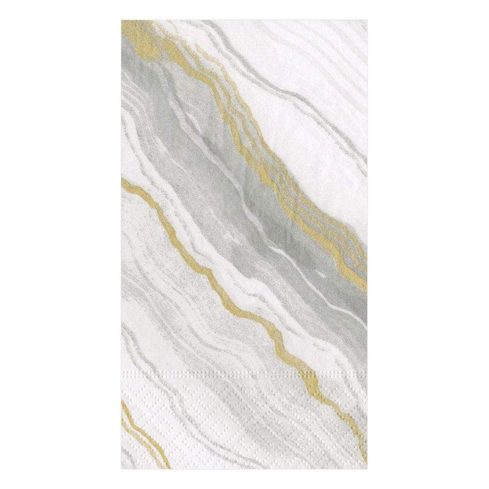 Guest Towel Napkin - Marble Grey  Caspari   