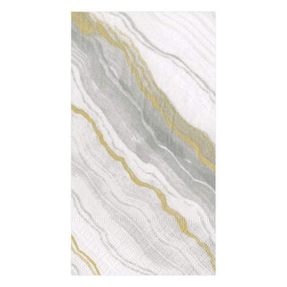 Guest Towel Napkin - Marble Grey  Caspari   