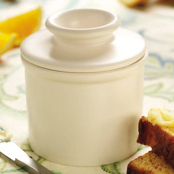 Retro Matte Butter Bell Crock - Ivory Matte