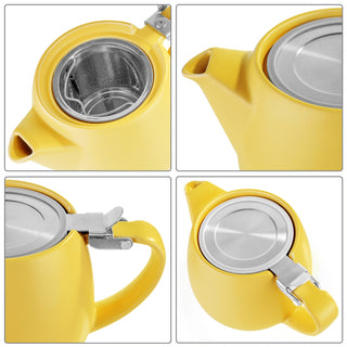 Pluto Yellow Porcelain Teapot 18.2oz  TEALYRA   