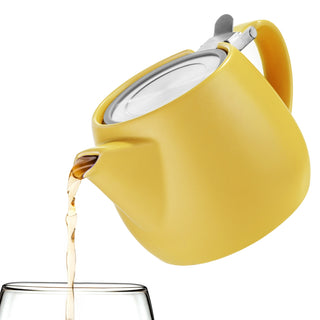 Pluto Yellow Porcelain Teapot 18.2oz  TEALYRA   