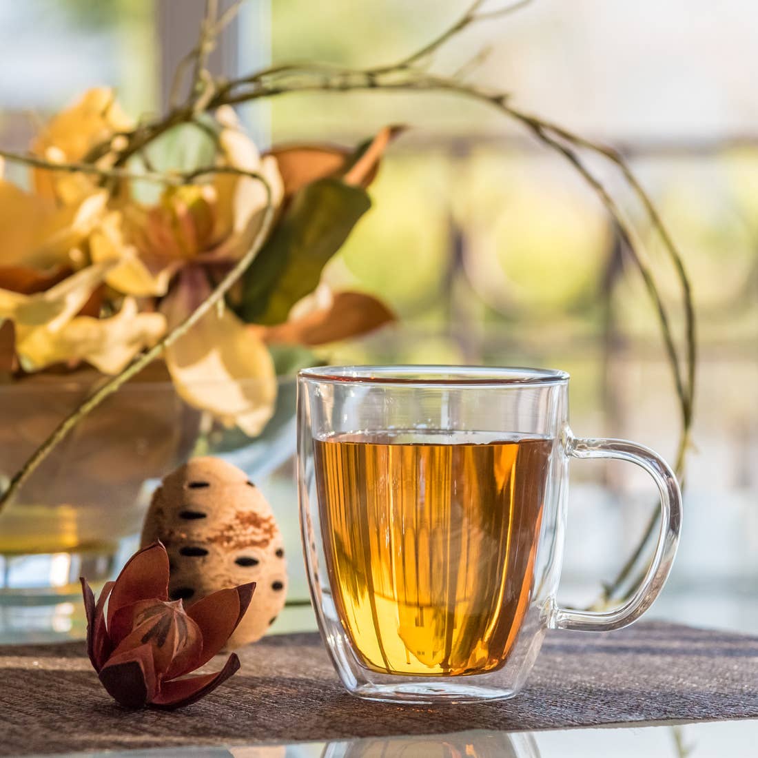 Double wall sales glass tea cups