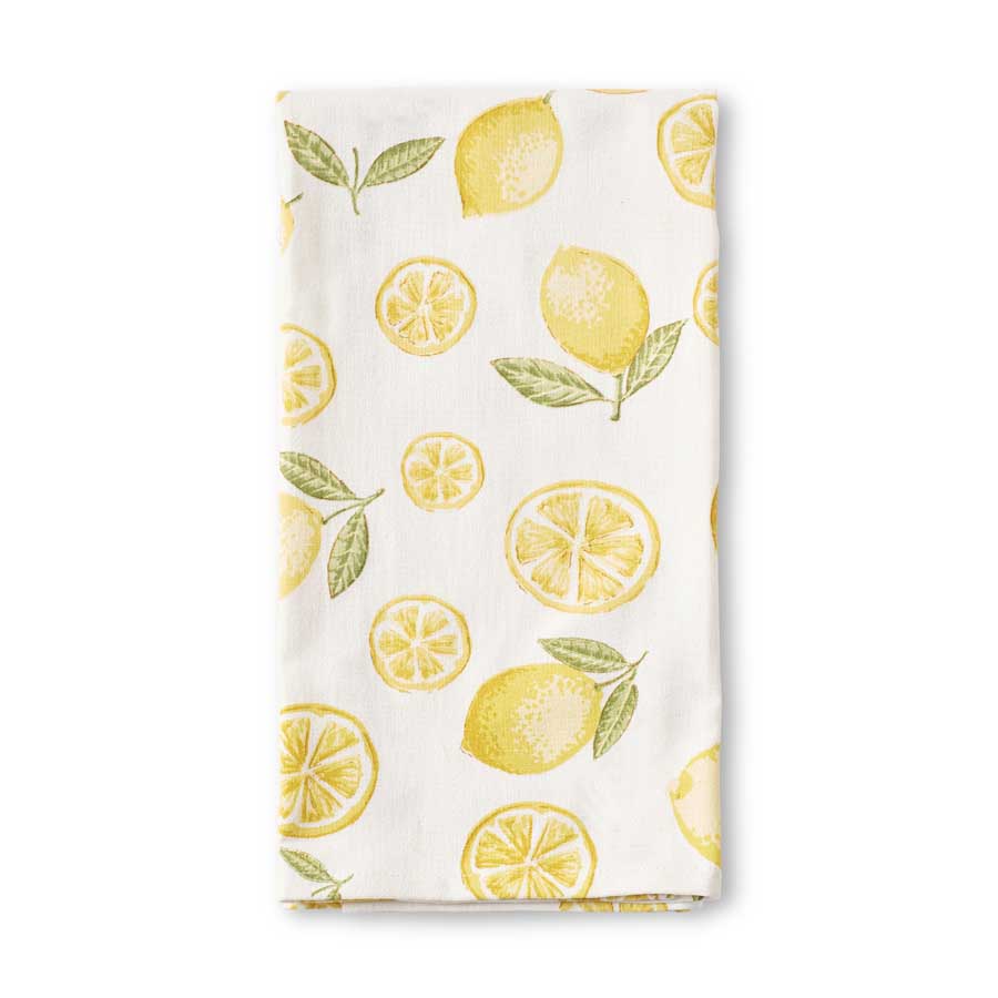 Lemon Linen Tea Towel