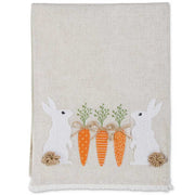 Linen Easter Table Runner - Rabbits & Carrots  K&K   