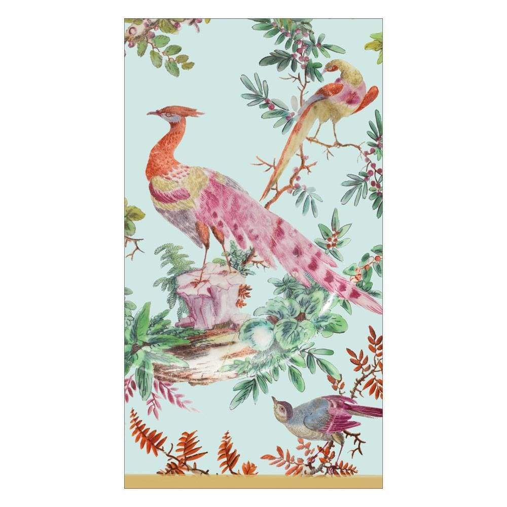 Guest Towel Napkin - Chelsea Birds Celadon  Caspari   
