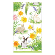 Guest Towel Napkin - Bunnies & Daffodils  Caspari   