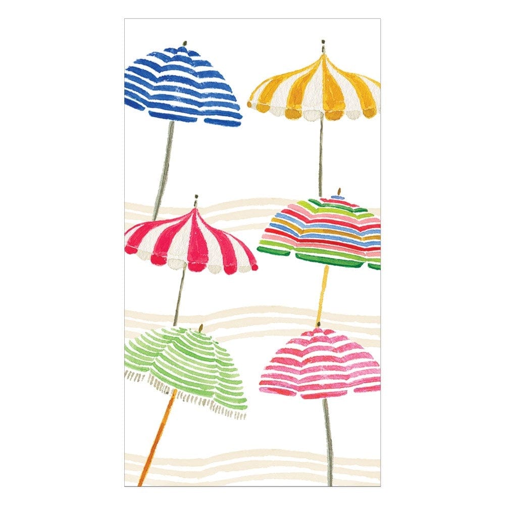 Guest Towel Napkin - Beach Umbrellas Paper Napkins Caspari   