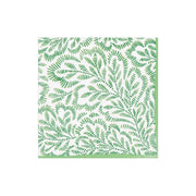 Cocktail Napkin - Block Print Leaves Green Paper Napkins Caspari   