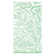Guest Towel Napkin - Block Print Leaves Green Paper Napkins Caspari   