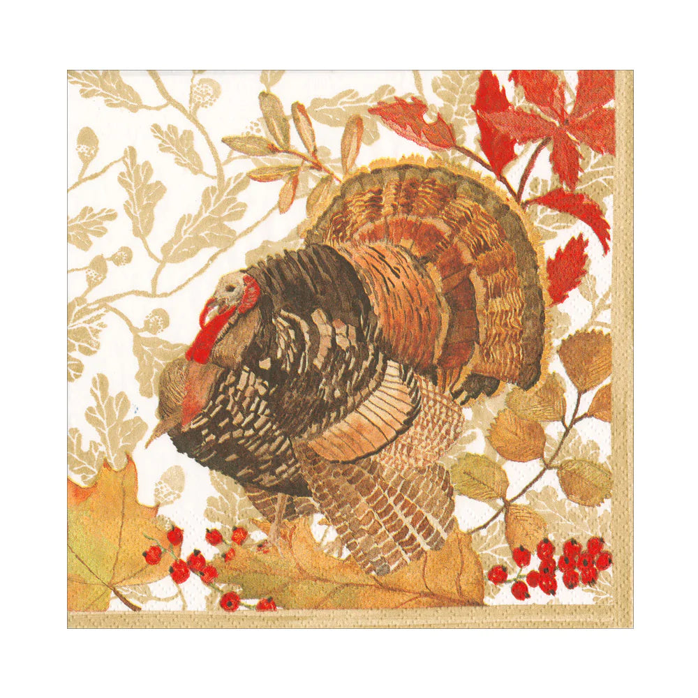 Luncheon Napkin - Woodland Turkey  Caspari   