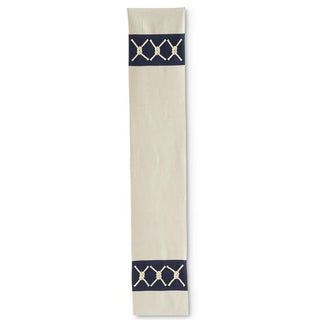 Blue & White Nautical Knot Table Runner 72"  K&K   