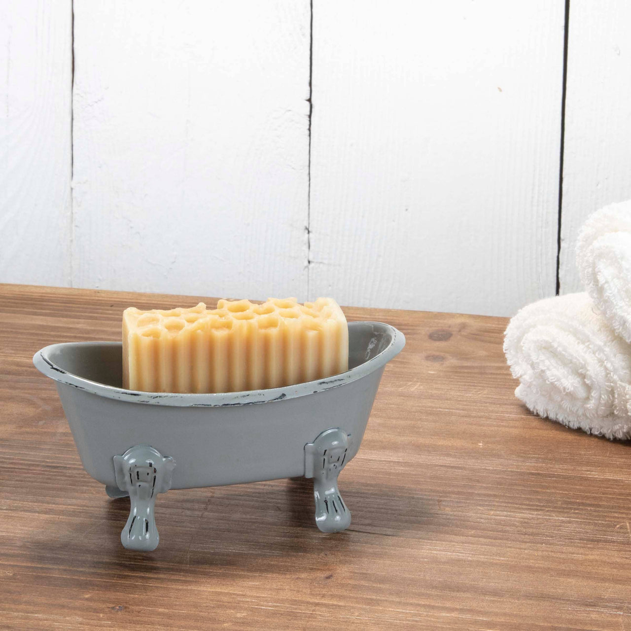 Mini Gray Bathtub Soap Dish  Foreside Home & Garden   