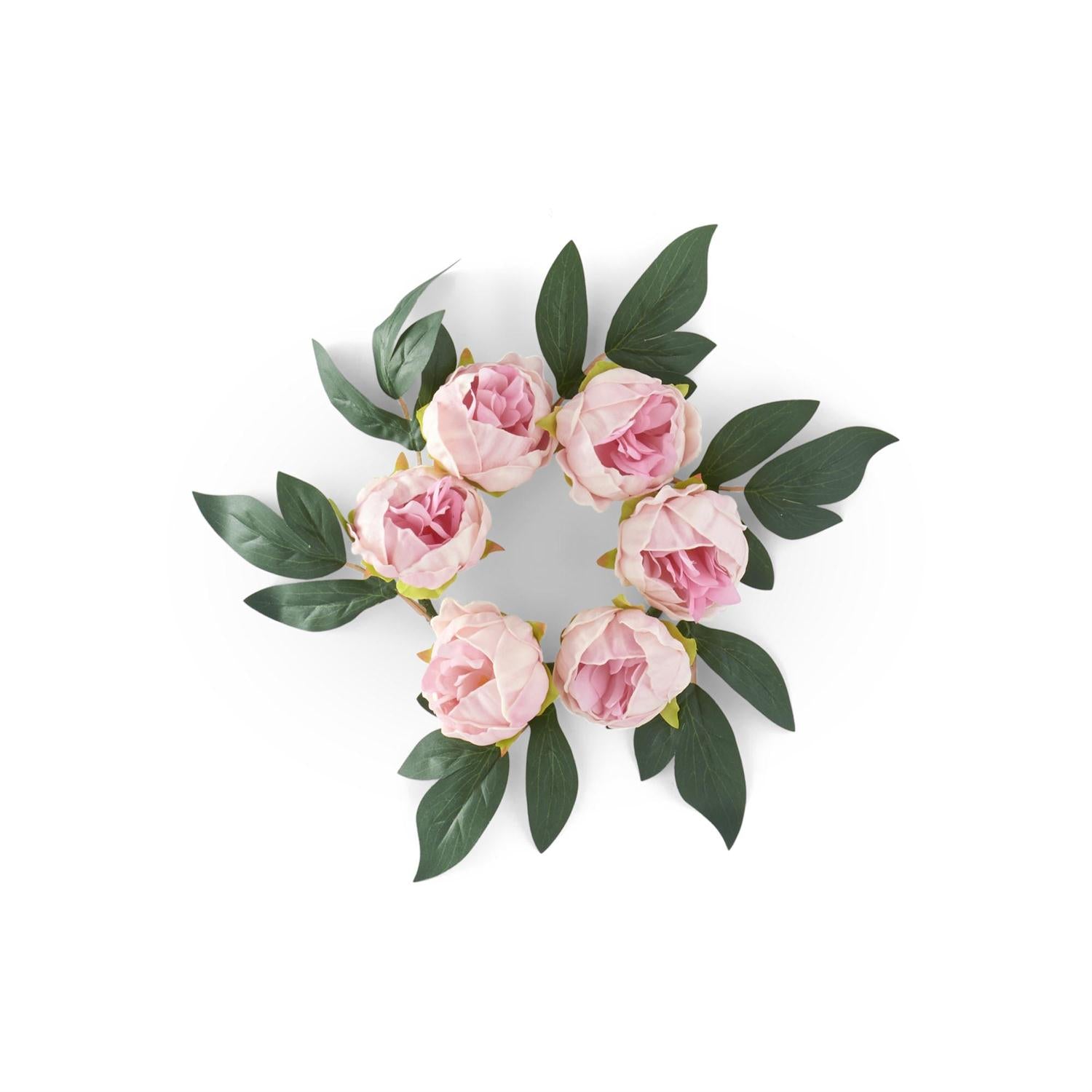 Real Touch Peony Candle Ring  K&K Pink  