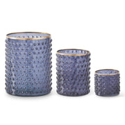 Blue Dot Embossed Containers w/Gold Painted Rim  K&K   