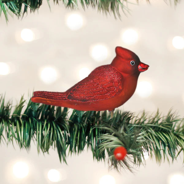 Bright Red Cardinal Ornament  Old World Christmas   