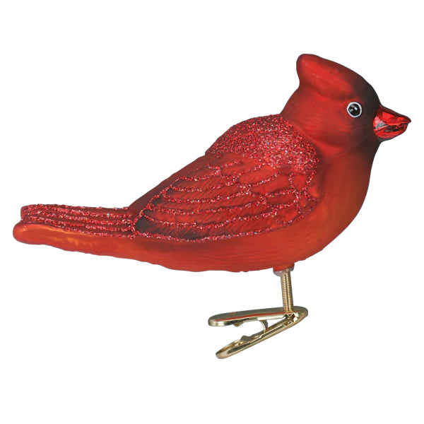 Bright Red Cardinal Ornament  Old World Christmas   