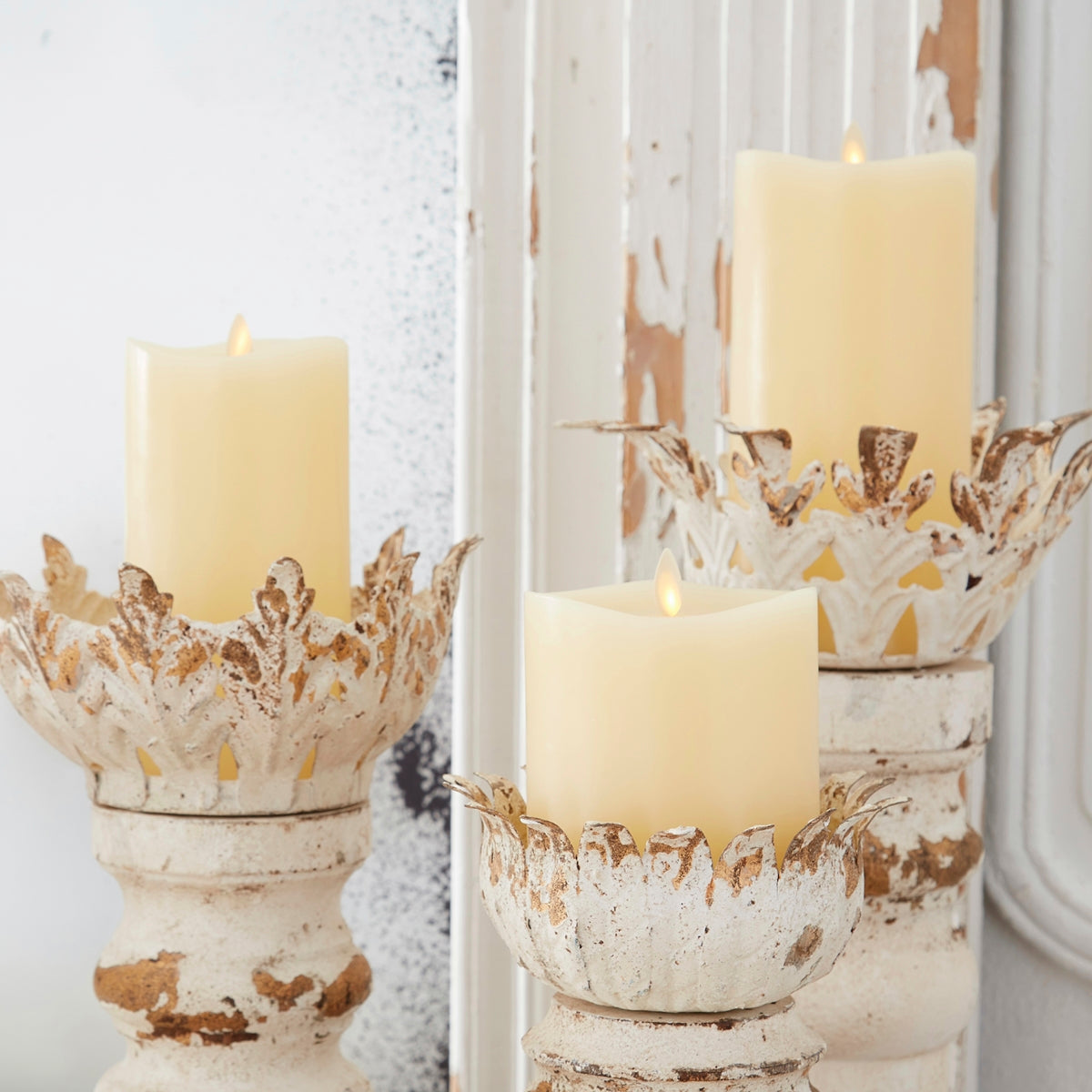 Luminara - Indoor Flameless Pillar - 3" DIa - Ivory Flameless Candles K&K   