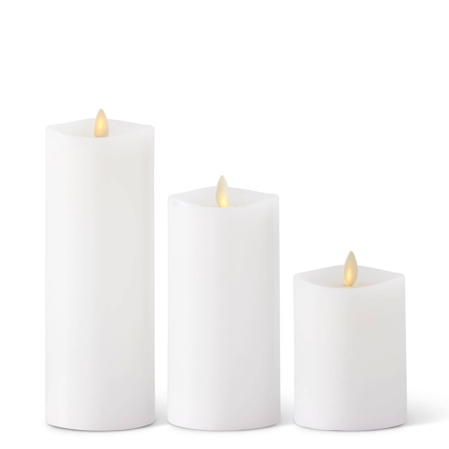 Luminara - Indoor Flameless Pillar - 3" DIa - White Flameless Candles K&K   