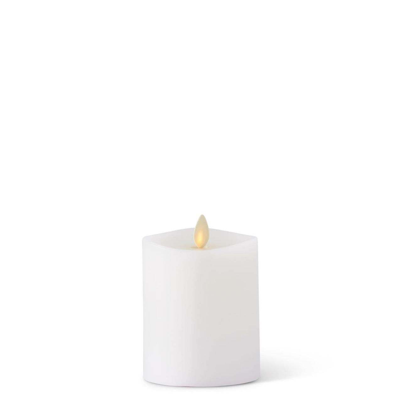 White Wax Luminara 3.5" Indoor Pillar Candle  K&K Small  