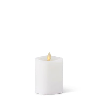 White Wax Luminara 3.5" Indoor Pillar Candle  K&K Small  