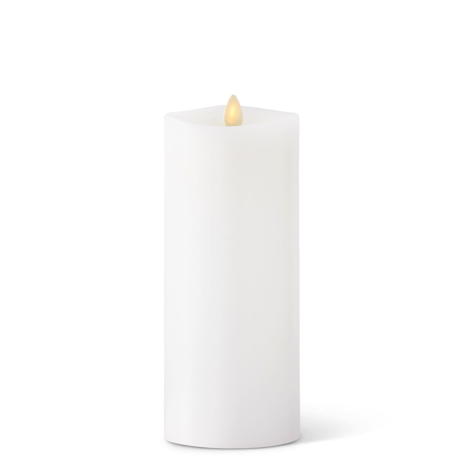 White Wax Luminara 3.5" Indoor Pillar Candle  K&K Large  