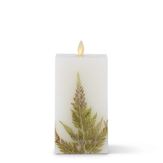 Luminara -  Indoor Flameless - Square Fern Flameless Candles K&K Large  