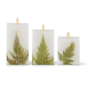 Luminara -  Indoor Flameless - Square Fern Flameless Candles K&K   