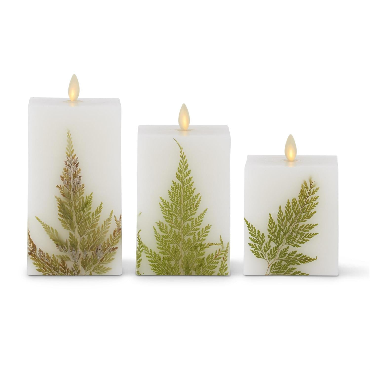 Luminara -  Indoor Flameless - Square Fern Flameless Candles K&K   
