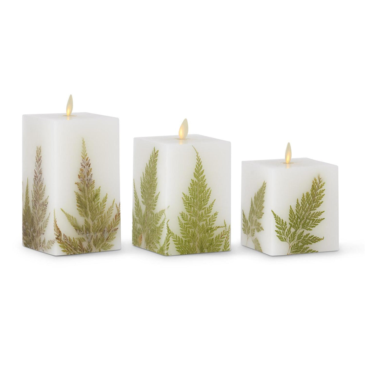 Luminara -  Indoor Flameless - Square Fern Flameless Candles K&K   