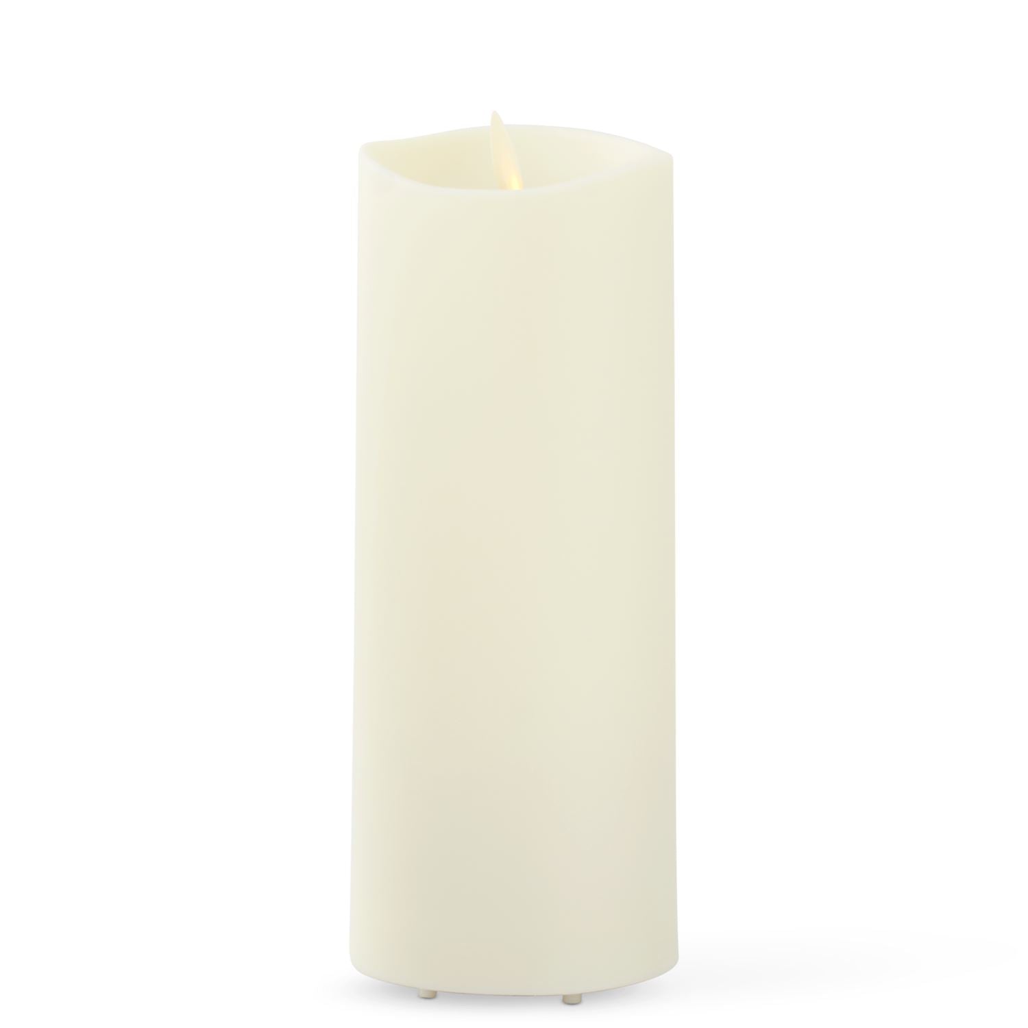 Luminara - Outdoor Flameless Pillar - Slim - Ivory Flameless Candles K&K Large  
