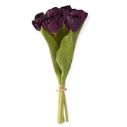Real Touch Bloomed Tulip Bundle (6 Stem)  K&K Purple  