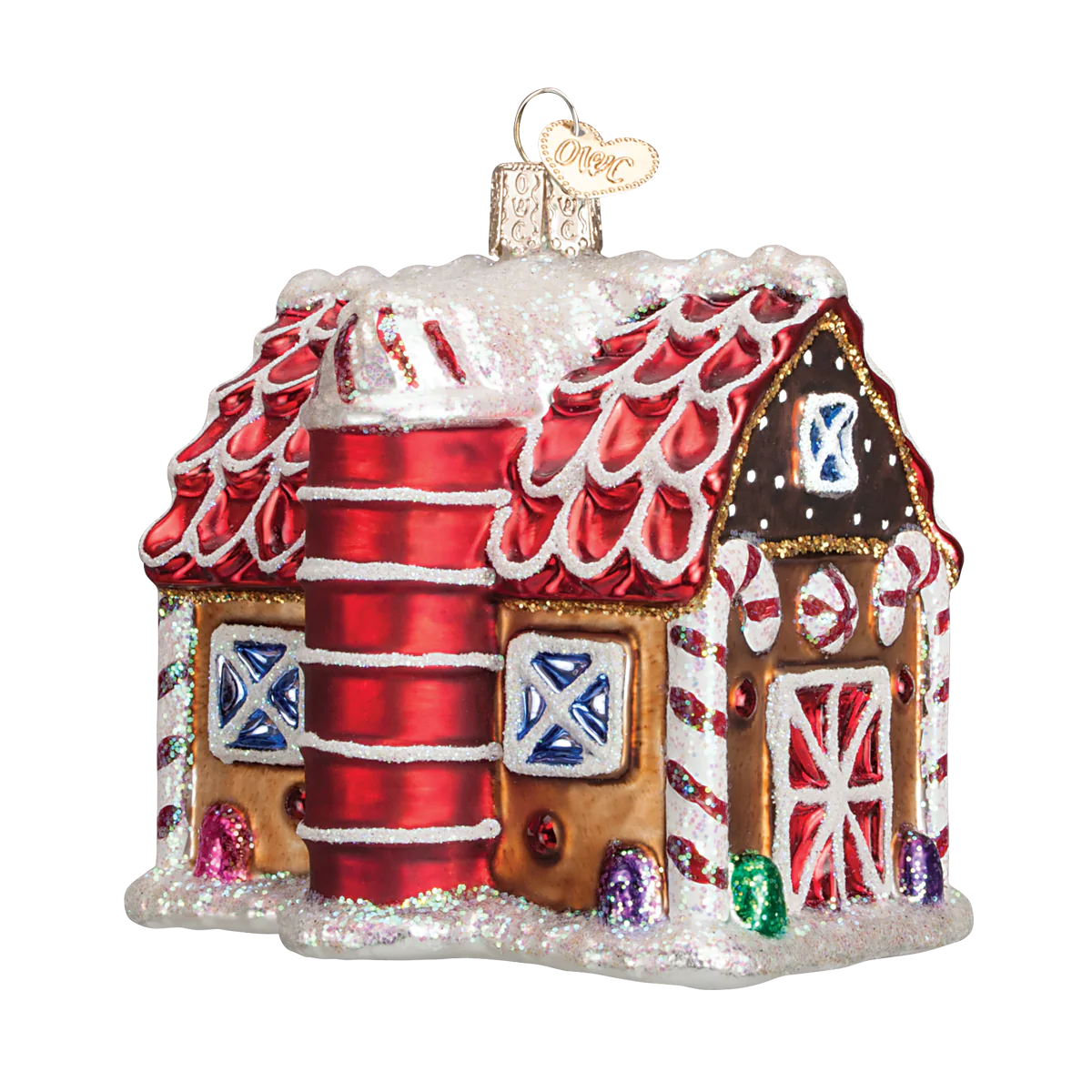 Gingerbread Barn Ornament  Old World Christmas   