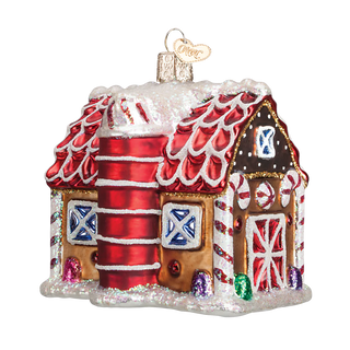 Gingerbread Barn Ornament  Old World Christmas   