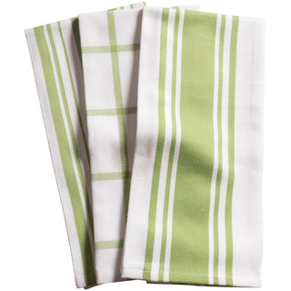 Basketweave/Green- Set of 3  KAF Home   